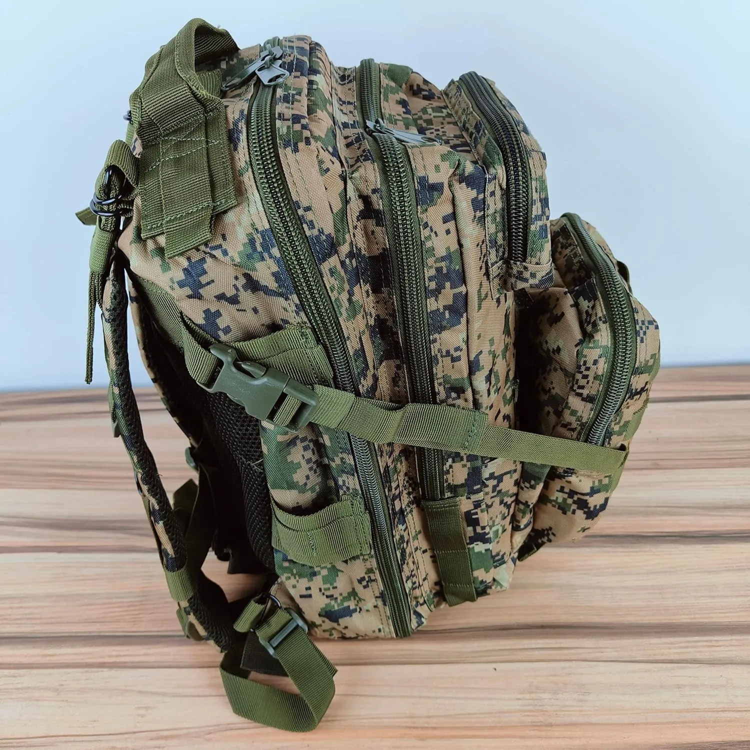 3P Tactical Backpack - 30L Capacity, Waterproof Oxford Cloth, MOLLE System - Ideal for Hiking, Rucking, and Military Use (Travel, DATA), OSFA