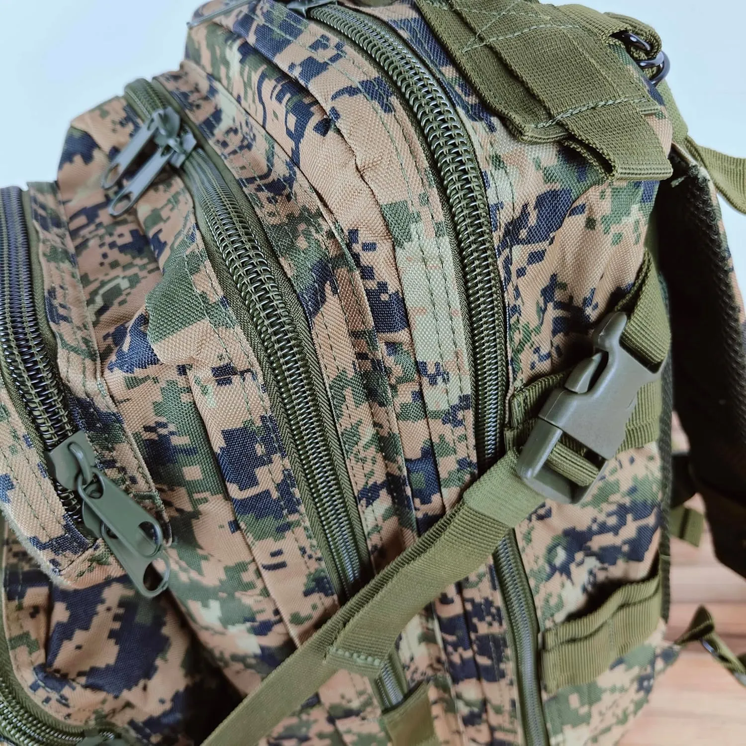 3P Tactical Backpack - 30L Capacity, Waterproof Oxford Cloth, MOLLE System - Ideal for Hiking, Rucking, and Military Use (Travel, DATA), OSFA