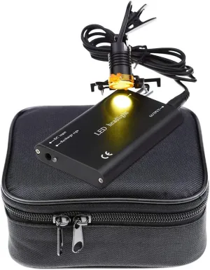 3W Portable Black Dental LED Headlight, Head Light, Headlamp With Filter for Dental Surgical Medical Binocular Loupe