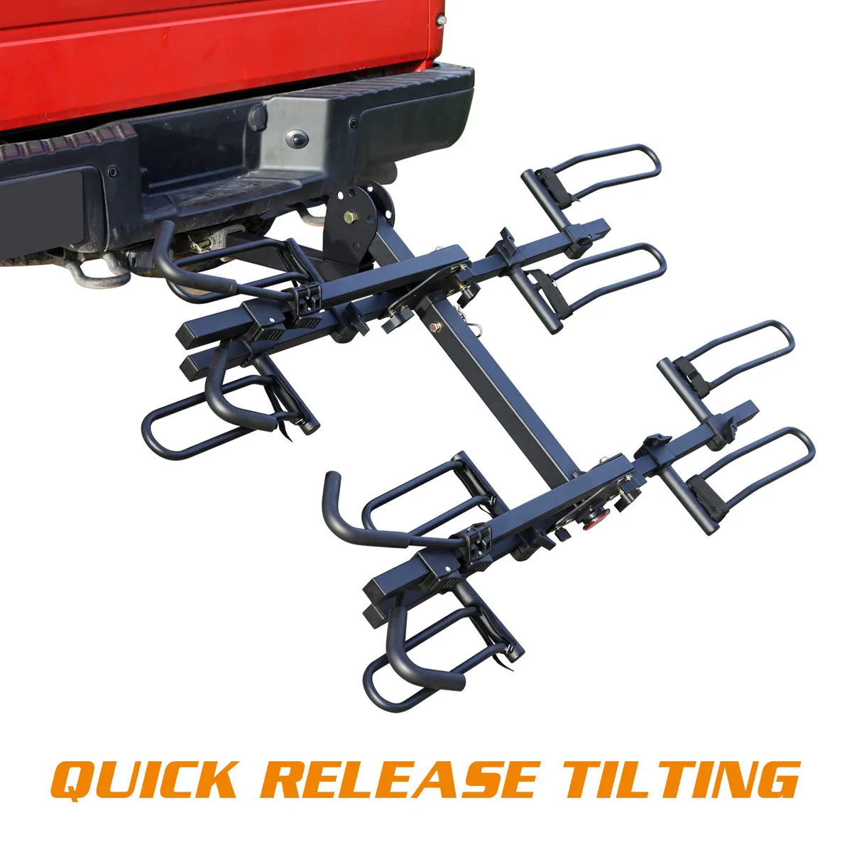 4-Bike Hitch Rack, Foldable and Tiltable