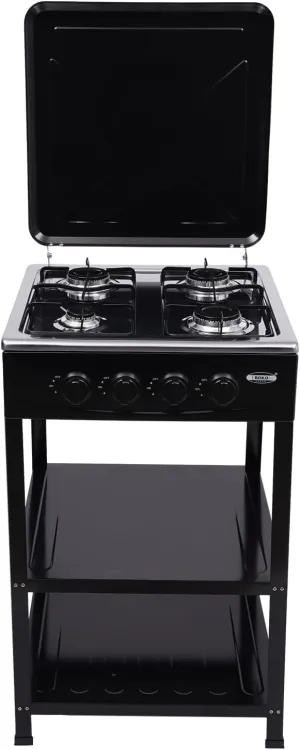 4 Burner Gas Stove, Portable Gas Stove with Support Leg Stand and Wind Blocking Cover Adapter, Stainless Steel Gas Stove, Manual Ignition Camping Stove for RV, Apartment, Outdoor Cooking