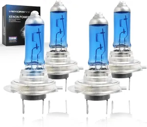 4 Pack H7 Halogen Headlight Bulb 12V 55w White 5000K Fog Light Bulbs 12972 64210 Super Bright Headlamp