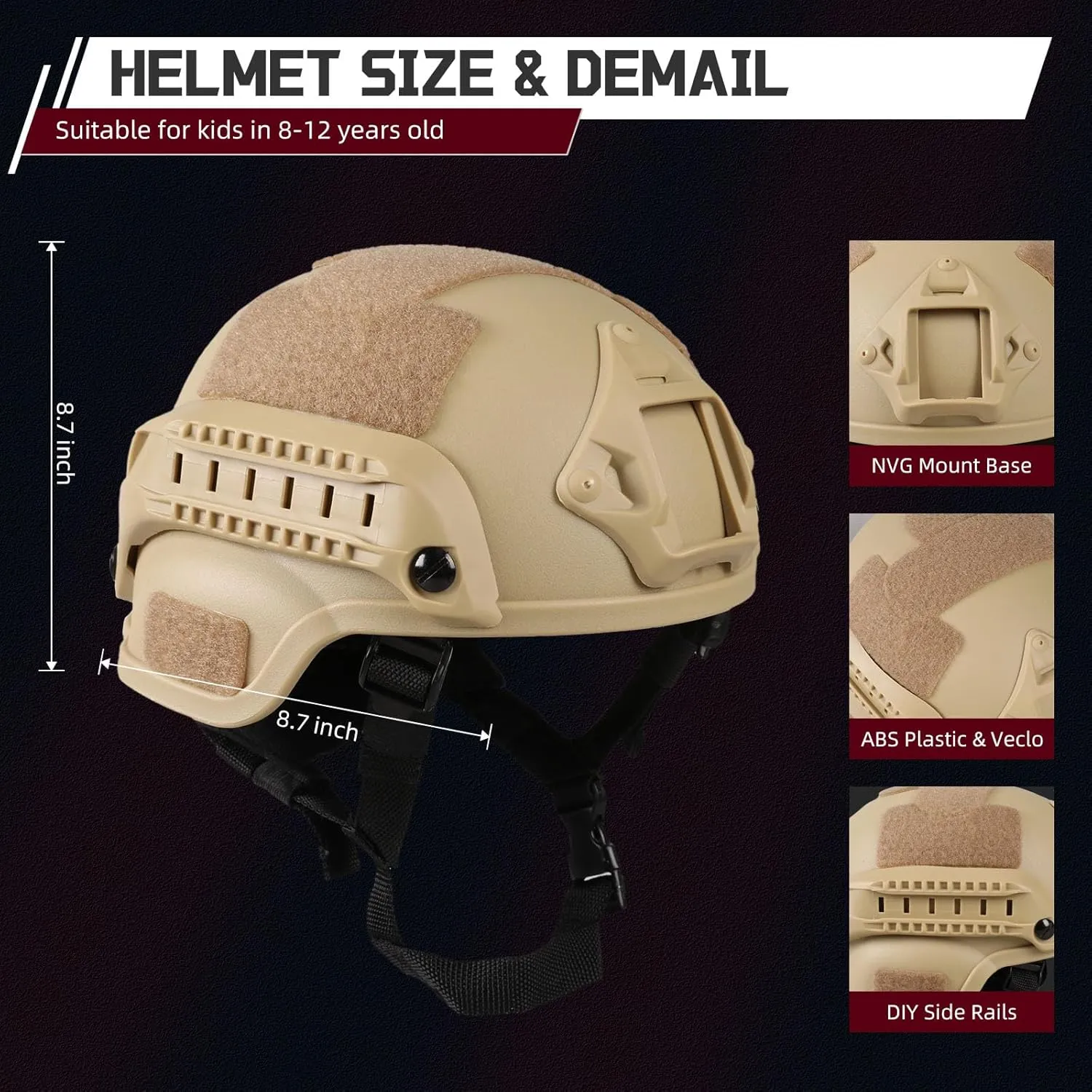 4 Packs Kids Tactical Helmet, Vest Gloves Mask Set Paintball Vest Paintball Airsoft Fast Helmet Mask Gloves