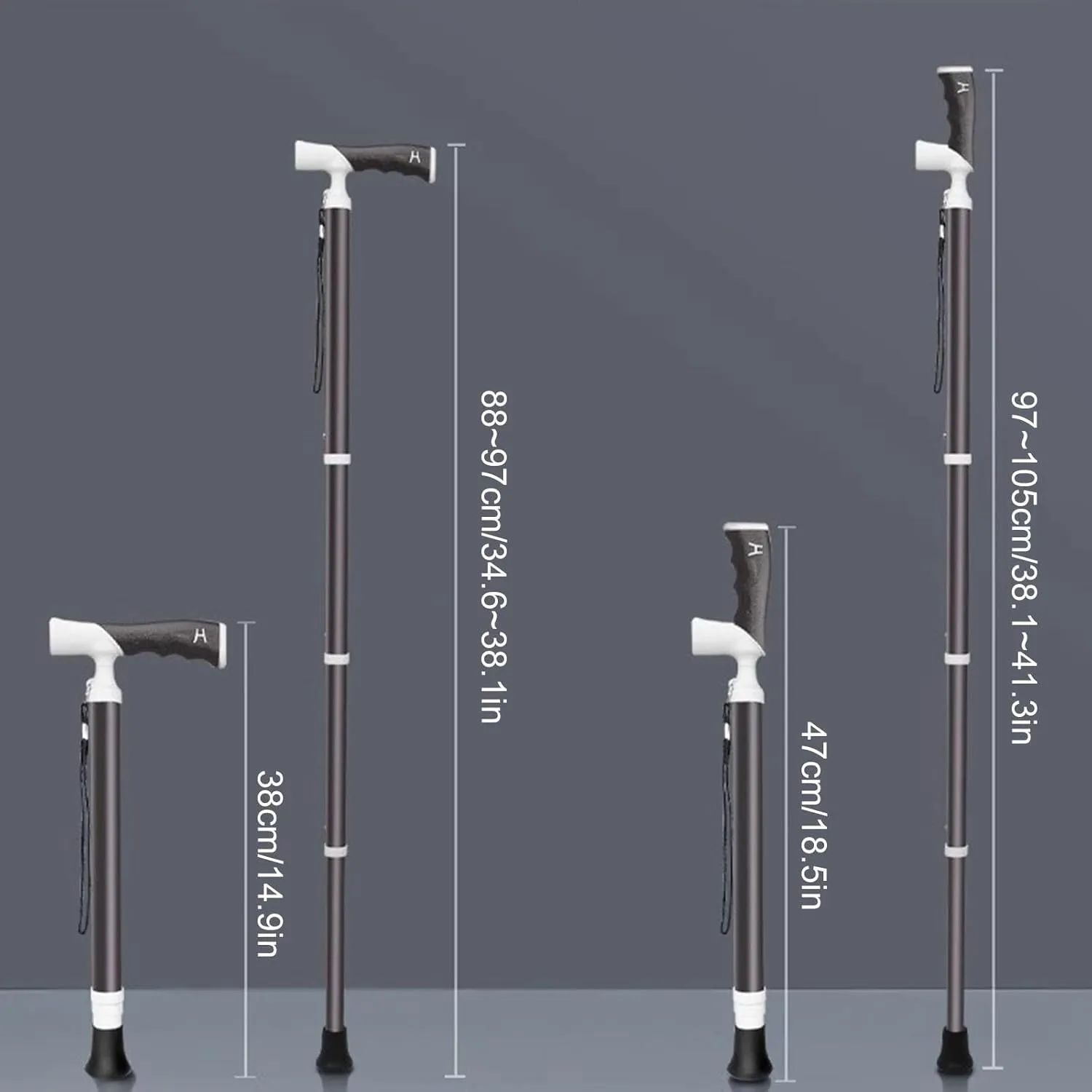 4-Sect Telescopic Trekking Poles Multifunctional Hiking Sticks Non-Slip Titanium Alloy Walking Stick 90° Rotatable Grip - Trekking Hiking Pole
