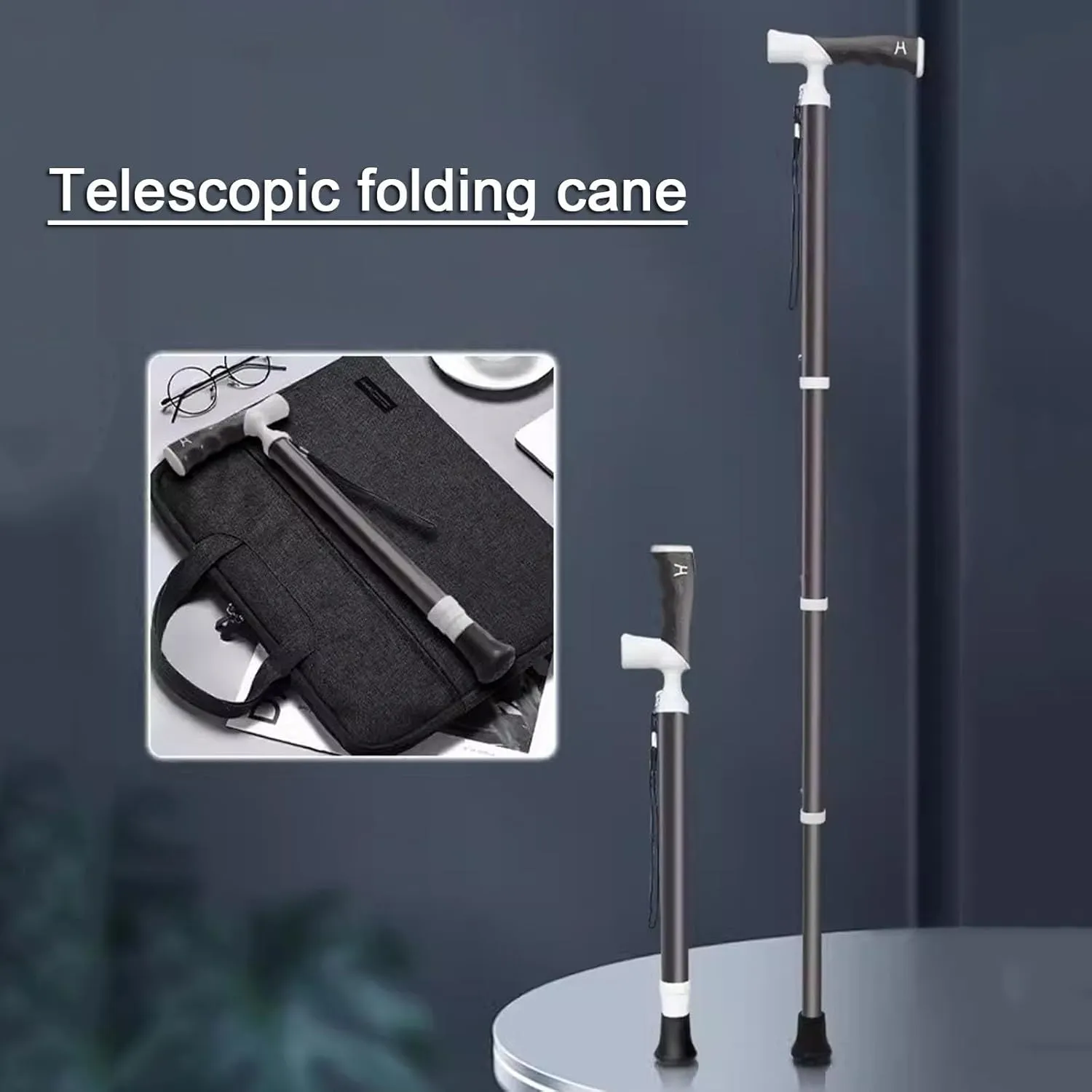 4-Sect Telescopic Trekking Poles Titanium Alloy Hiking Pole Suitable for Walking/Climbing Gift Box Packaging Walking Poles Retractable to 38Cm
