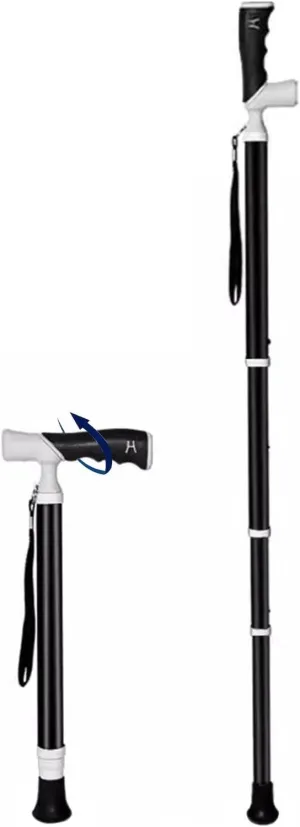 4-Sect Telescopic Trekking Poles Titanium Alloy Hiking Pole Suitable for Walking/Climbing Gift Box Packaging Walking Poles Retractable to 38Cm