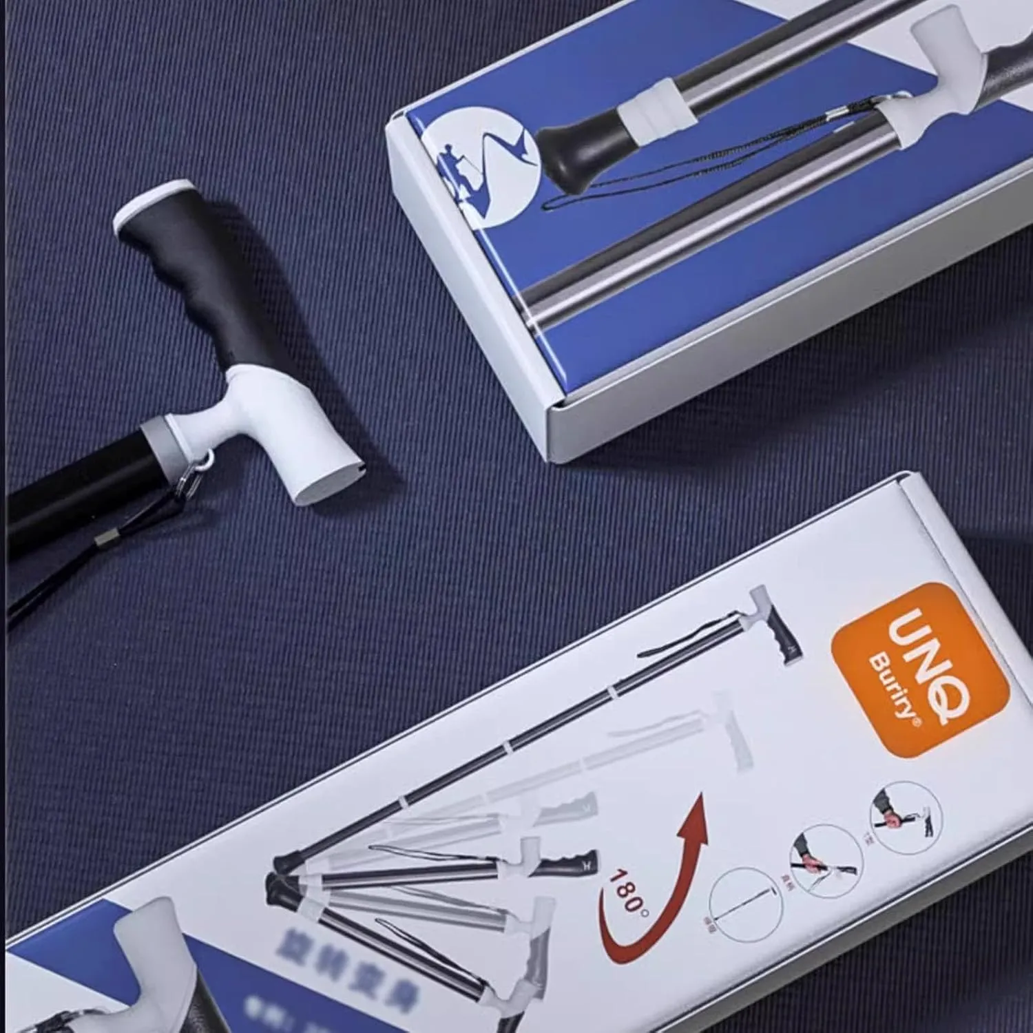 4-Sect Telescopic Trekking Poles Titanium Alloy Hiking Pole Suitable for Walking/Climbing Gift Box Packaging Walking Poles Retractable to 38Cm