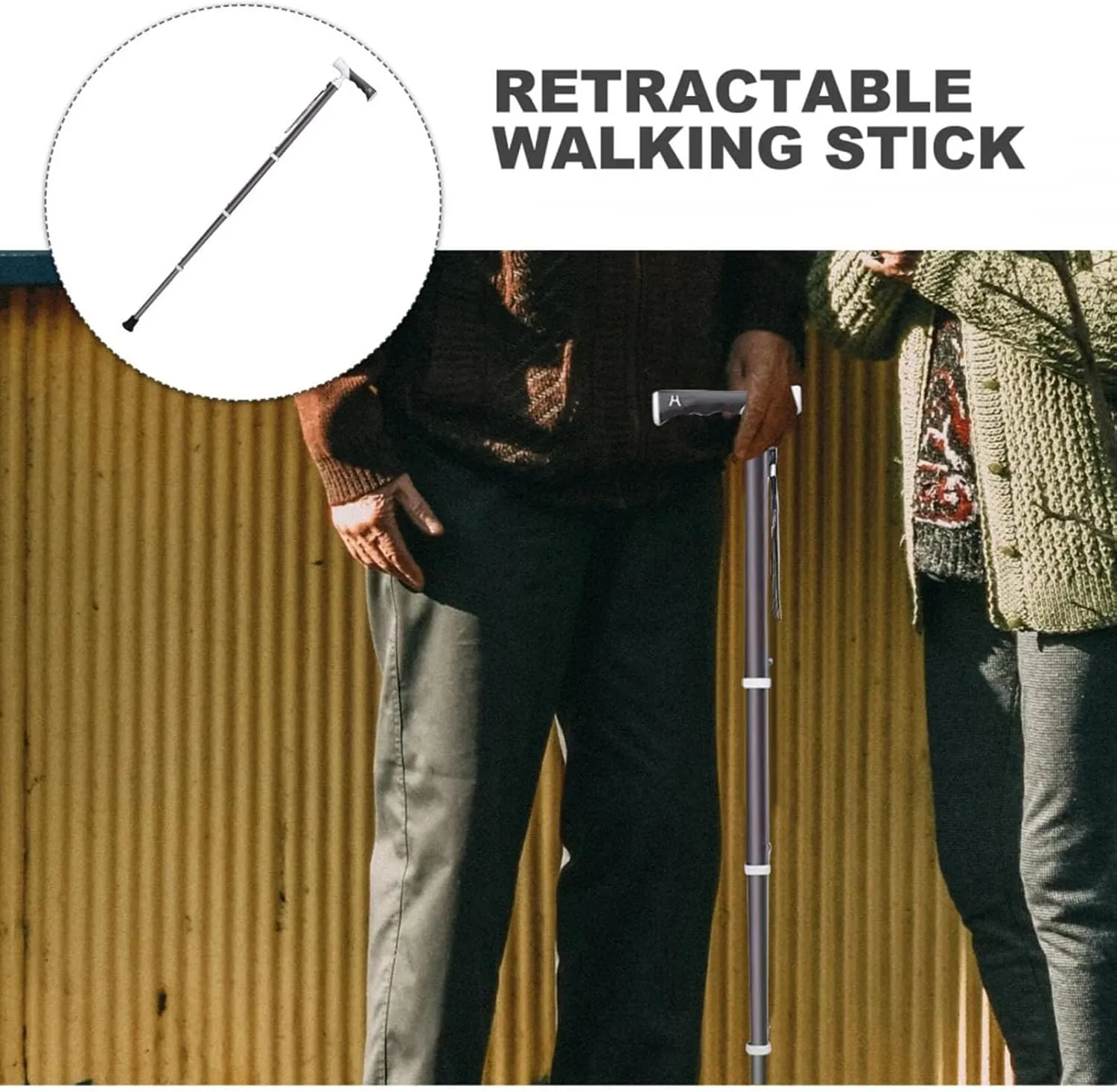 4-Sect Telescopic Trekking Poles Titanium Alloy Hiking Pole Suitable for Walking/Climbing Gift Box Packaging Walking Poles Retractable to 38Cm