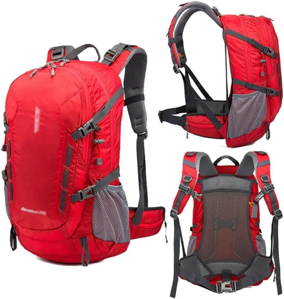 40L Men's Backpack Mountaineering Bag Hiking Outdoor Backpack Mountaineering Sports Bag(Argento)