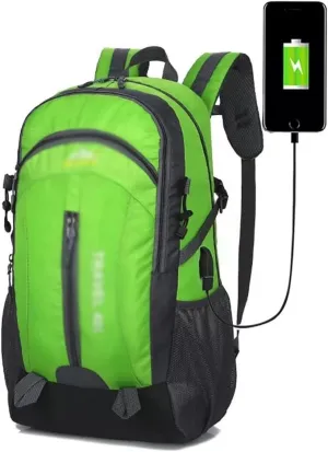 40L Mountaineering Backpack Breathable Backpack with Socket Travel Backpack Mountaineering Bag