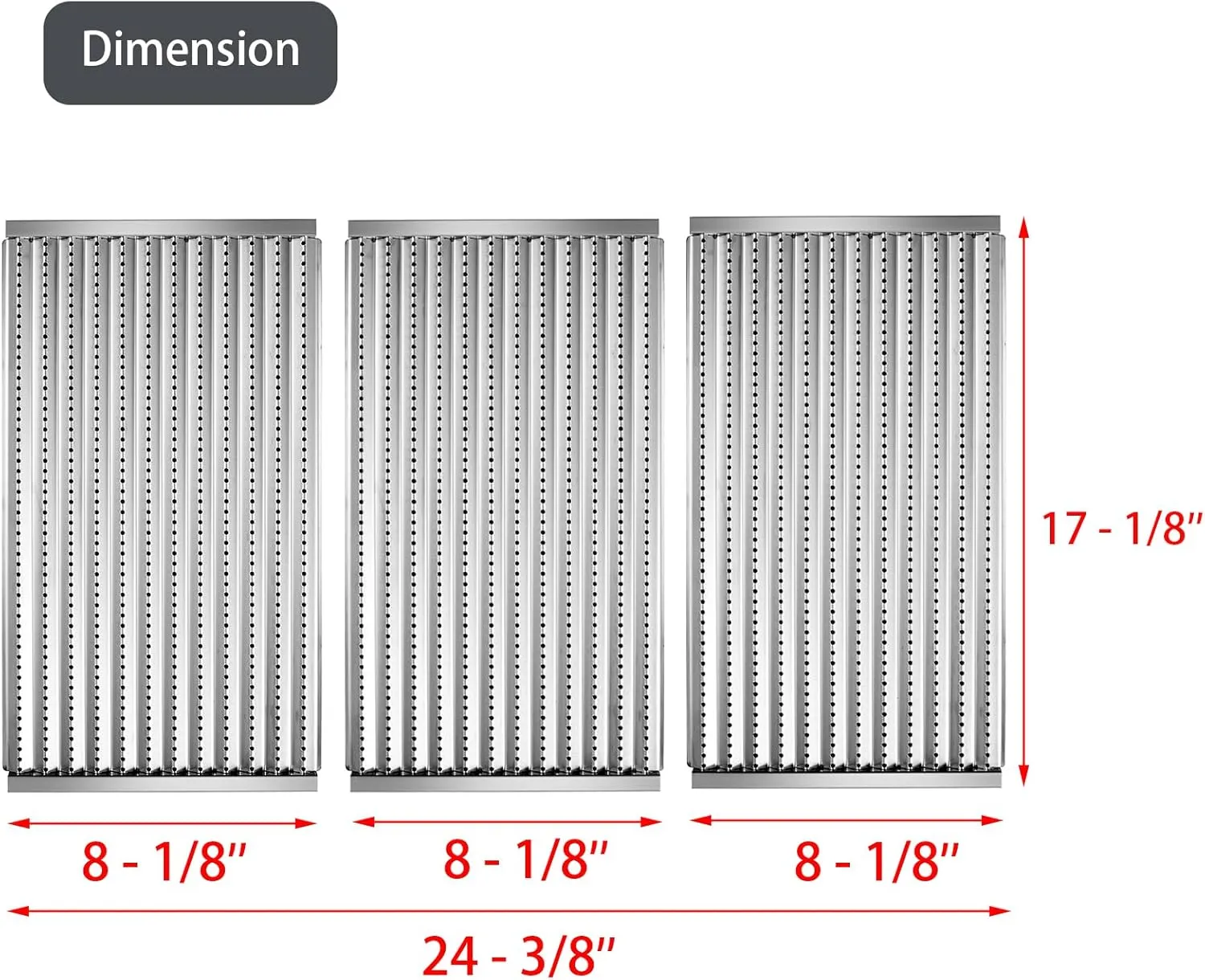 463242516 Emitter Plates Grill Grates Replacement Parts for Charbroil Grill Parts Tru Infrared 463242515 G466-2400-W1 463367016 463246018 463243016 606680 Lowe's 466242515 466242615 Grill Emitter