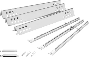 463343015 G432-001D Heat Tent 3 Burner Replacement Parts for Charbroil Grill Parts Advantage 463435115 G432-8M00-W1 G458-0018-W1 463436815 463370015 463335115 463234815 Heat Shield Carryover Tubes