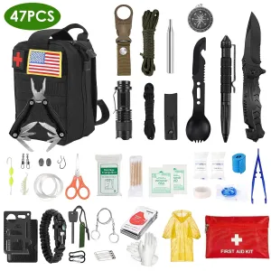 47Pcs Emergency Survival Kit Survival EDC Gear/Equipment