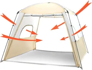 5-8 Person Cabin Tent Ultra Large Dome Tent with Porch Camping Dome Shelter Tent Sun Shelter Canopy Event Tent for Party, Garden, Patio, Backyard