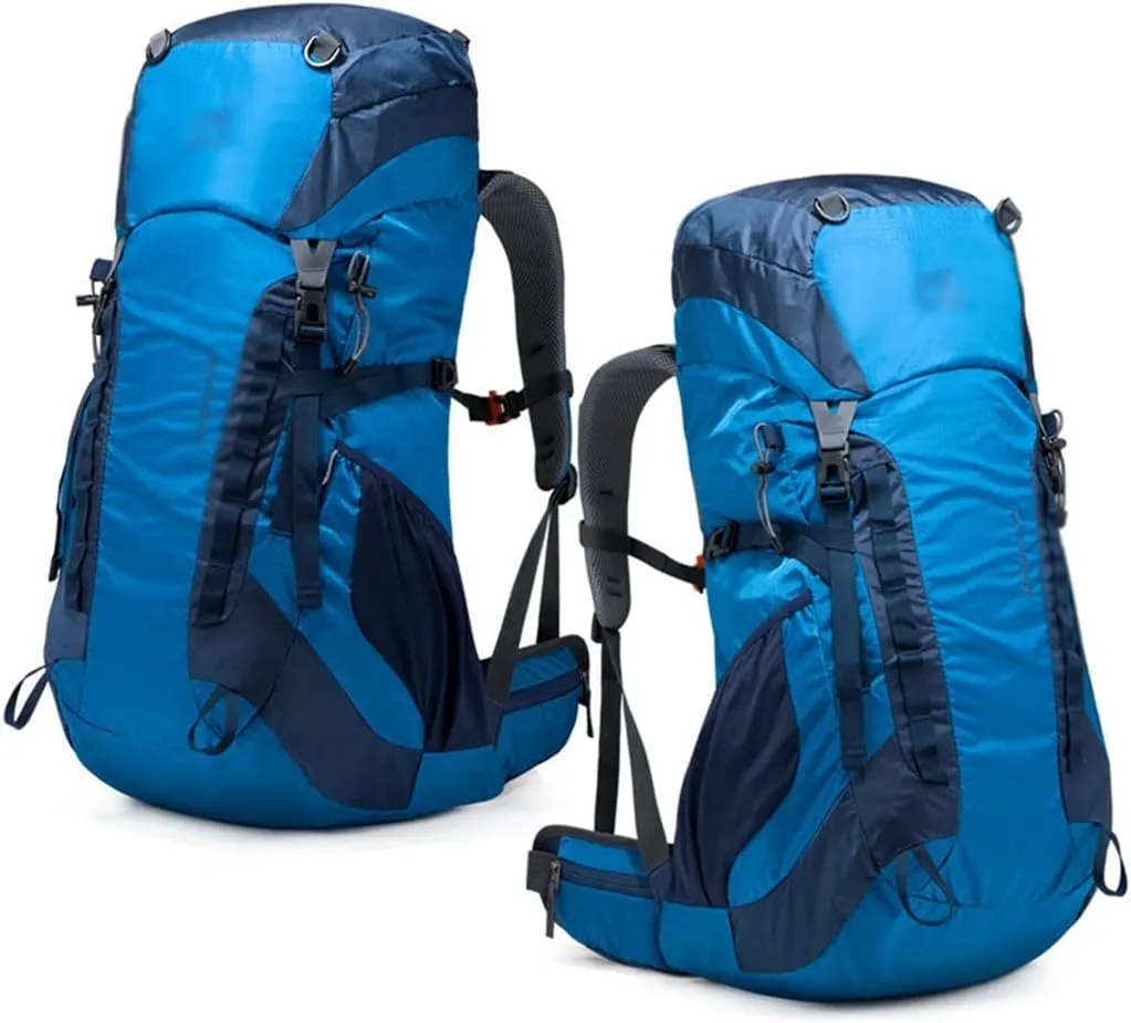 52L Outdoor Mountaineering Bag Mountaineering Backpack Mountaineering Sports Bag with Rain Cover(Black)
