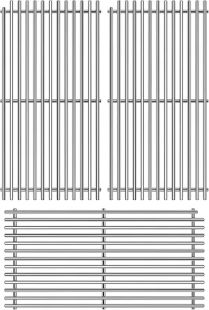 54801 Grill Grates Replacement for DCS Grill Parts 20” DCS 36, 48, 36ABQR,36BQ, 36BQR, 36DBQ, 48DBQAR, 48DBQR, 48EBQAR, 48EBQR, BGA36-BQARL, BGA36-BQARN, Stainless Steel BBQ Ceramic Rods Grids