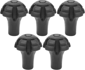 5Pcs Trekking Pole Foot Cover, Round Hiking Pole Tips, Alpenstocks Accessory for Hiking, Walking, Trekking Pole Replacement Tips