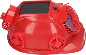 6 Fan Solar Safety Helmet, Double Air Conditioning Cooling Crash Helmet, with Intelligent Voice Function and MayDay Function, Strong Light Headlamp