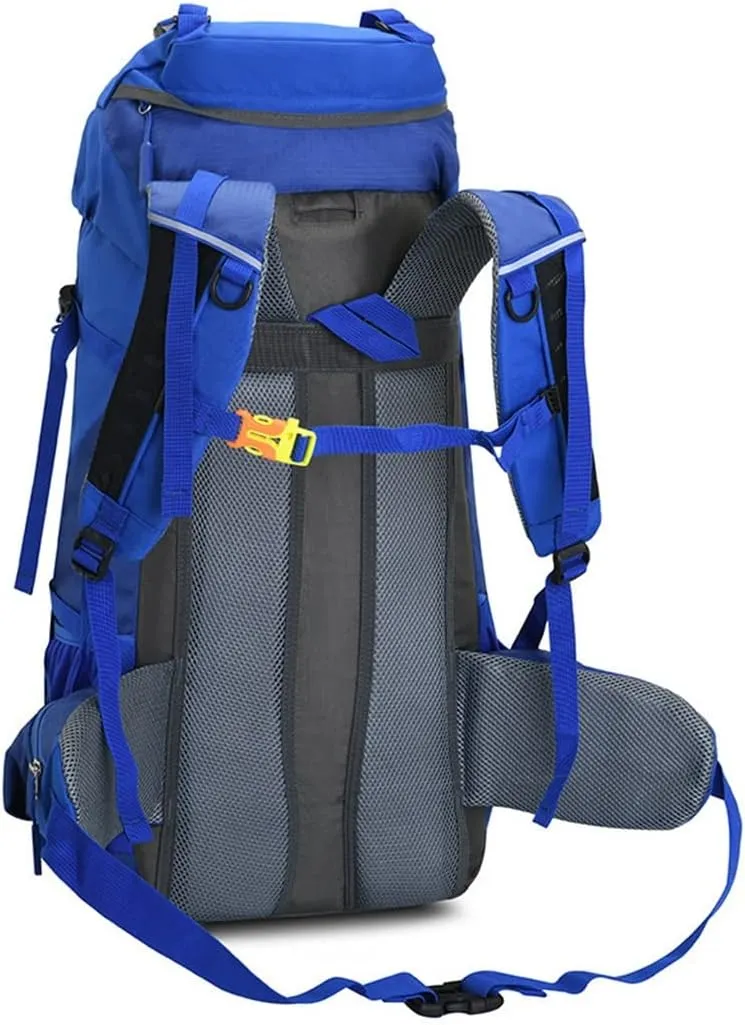 60L Mountaineering Bag Travel Backpack Outdoor Camping Rucksack Men's Backpack (D,As the picture shows)