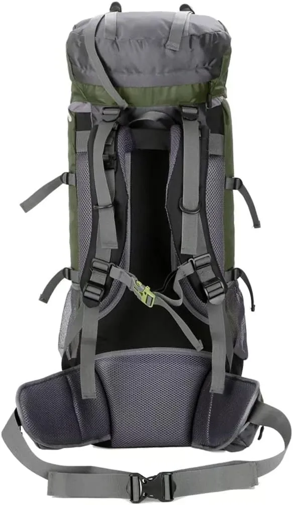 60L Outdoor Mountaineering Bag Hiking Backpack Sports Bag Mountaineering Rucksack(Gray)