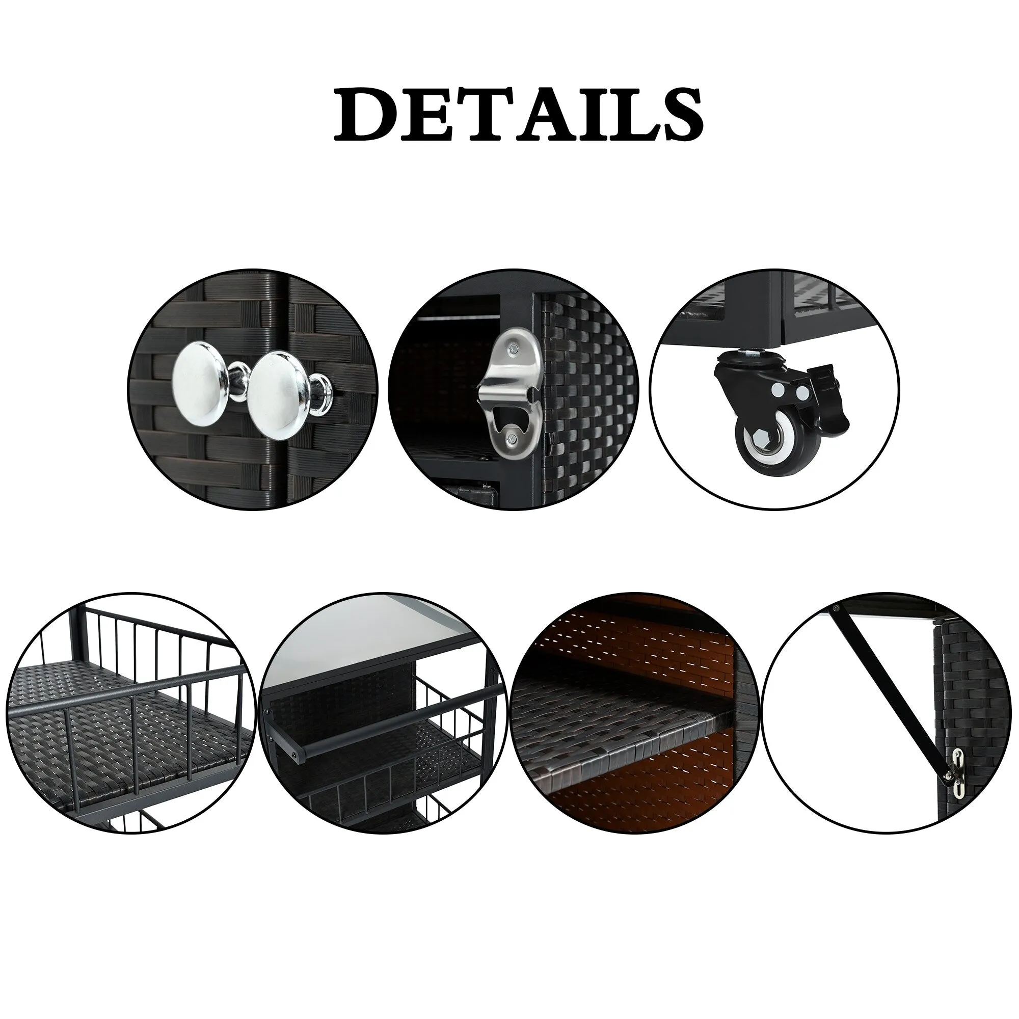 63.5" Outdoor Kitchen Island with Foldable Tabletop and Ample Storage