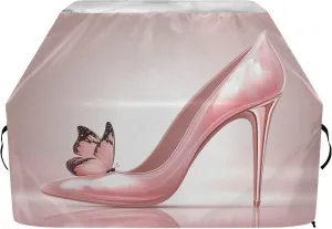65 Inch Elegant Pink High Heel Shoes Grill Cover for Gas & BBQ Grills - Waterproof Outdoor Grill Cover with Anti-UV Protection, Heavy-Duty Barbecue Grill Cover Accessories#221