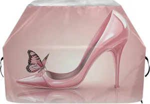 65 Inch Elegant Pink High Heel Shoes Grill Cover for Gas & BBQ Grills - Waterproof Outdoor Grill Cover with Anti-UV Protection, Heavy-Duty Barbecue Grill Cover Accessories#222
