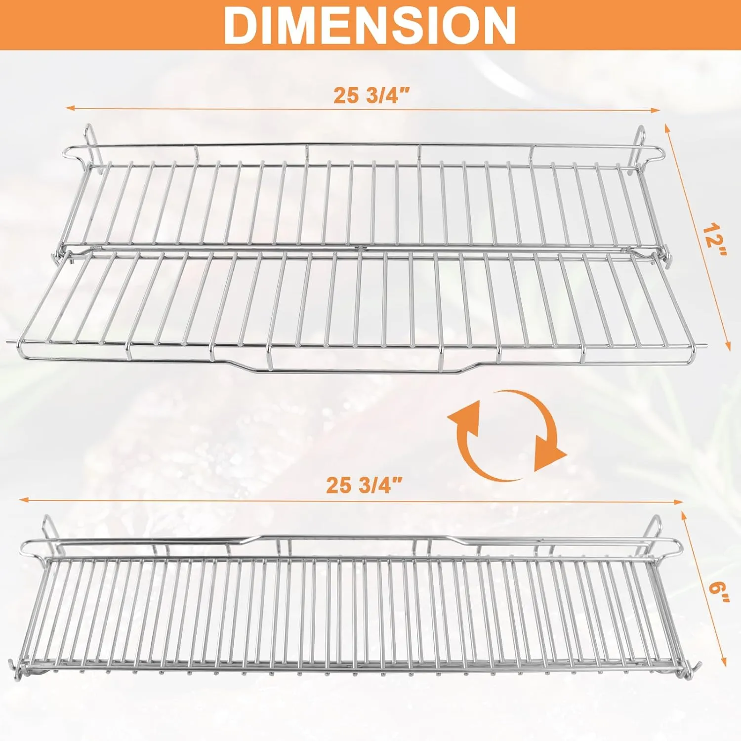 66044 Grill Warming Rack for Weber GS4 Genesis II 300 Series, Genesis II E310 E315 E320 E330 E335 S315 Grill Parts,Upgrade Two-sided Rack Replacement Parts for Weber Genesis 2 Grill Accessories
