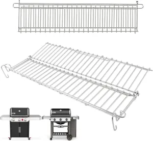 66044 Grill Warming Rack for Weber GS4 Genesis II 300 Series, Genesis II E310 E315 E320 E330 E335 S315 Grill Parts,Upgrade Two-sided Rack Replacement Parts for Weber Genesis 2 Grill Accessories