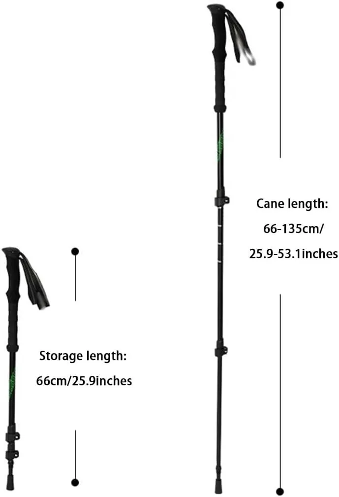 7075 Aluminum Hiking Sticks, Ultralight Nordic Walking Gear, Adjustable Telescopic Trekking Poles, with EVA Grip