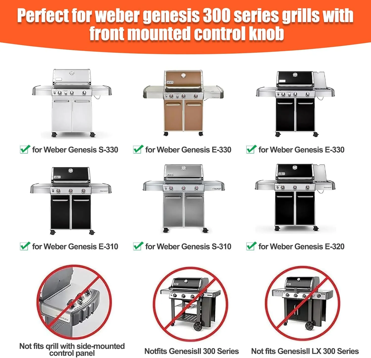 7524 7528 Cooking Grates 7622 Heat Deflectors 7620 Flavorizer Bars for Weber Genesis Grill Replacement Parts E-310 E-320 E-330 S-310 S320 S-330 EP-310 EP-320