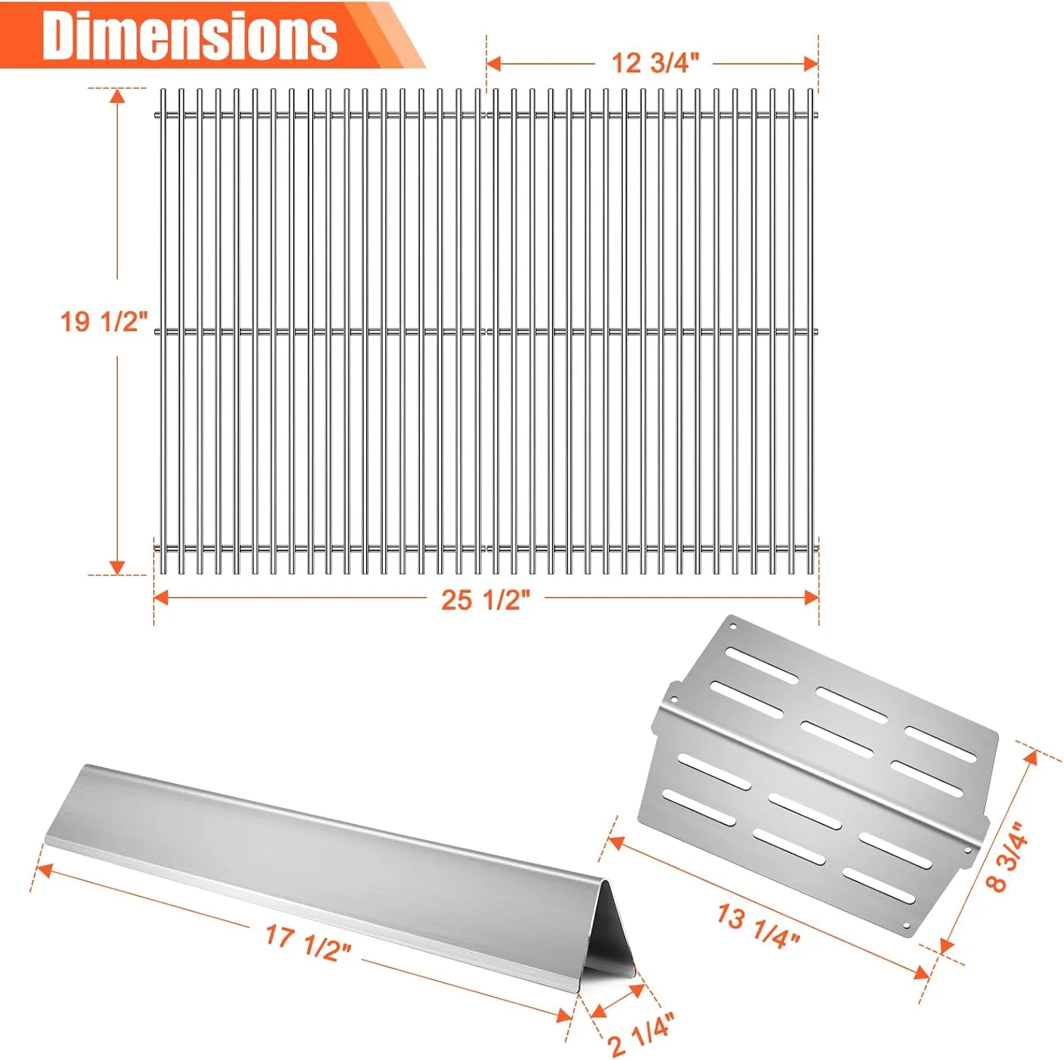 7524 7528 Cooking Grates 7622 Heat Deflectors 7620 Flavorizer Bars for Weber Genesis Grill Replacement Parts E-310 E-320 E-330 S-310 S320 S-330 EP-310 EP-320