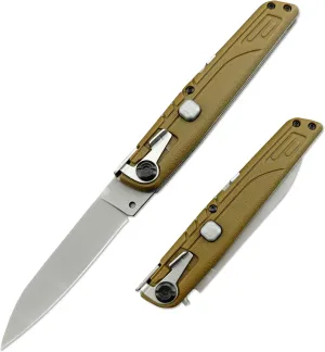 7.8" Button Lock 440C Stainless Steel Blade ABS Handle Folding Pocket Knife Assisted Opening Tactical Hunting Knives Camping EDC Survival Tools (Green)