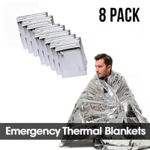 8 Pack Emergency Survival BLANKET 52"*84" Outdoor Goods Thermal Insulating Mylar Heat 52*84