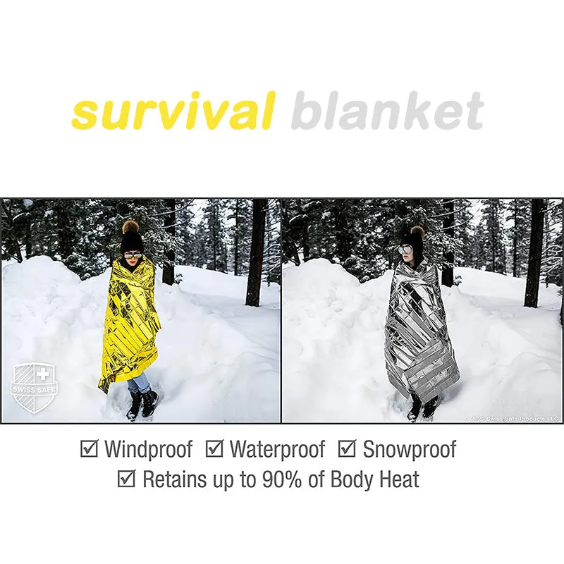 8 Pack Emergency Survival BLANKET 52"*84" Outdoor Goods Thermal Insulating Mylar Heat 52*84