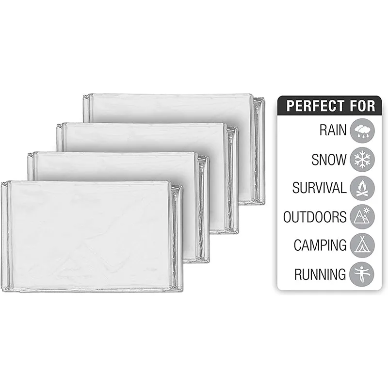 8 Pack Emergency Survival BLANKET 52"*84" Outdoor Goods Thermal Insulating Mylar Heat 52*84