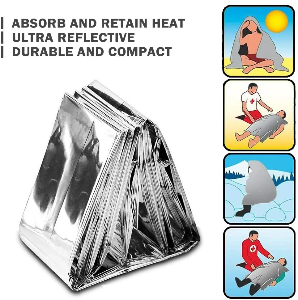 8 Pack Emergency Survival BLANKET 52"*84" Outdoor Goods Thermal Insulating Mylar Heat 52*84