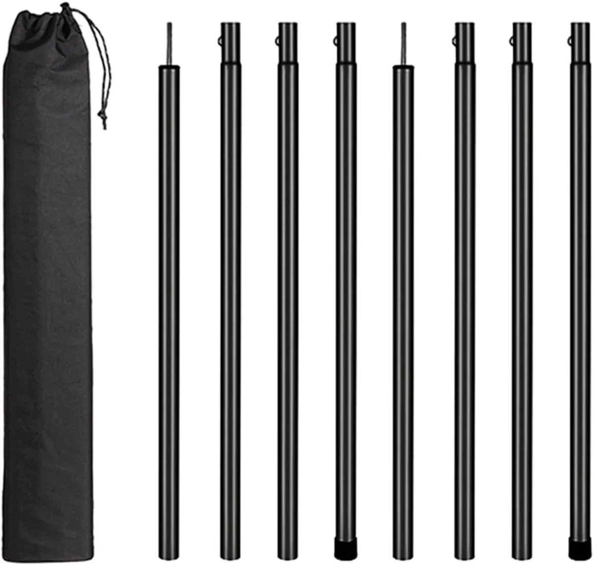 8 Pieces Tent Poles for Tarp Lightweight Accessories Camping Tarp Poles Set for Outdoor Hiking Rain Shelter Awning Canopy