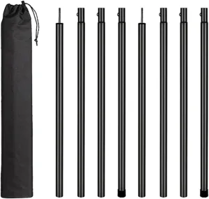 8 Pieces Tent Poles for Tarp Lightweight Accessories Camping Tarp Poles Set for Outdoor Hiking Rain Shelter Awning Canopy
