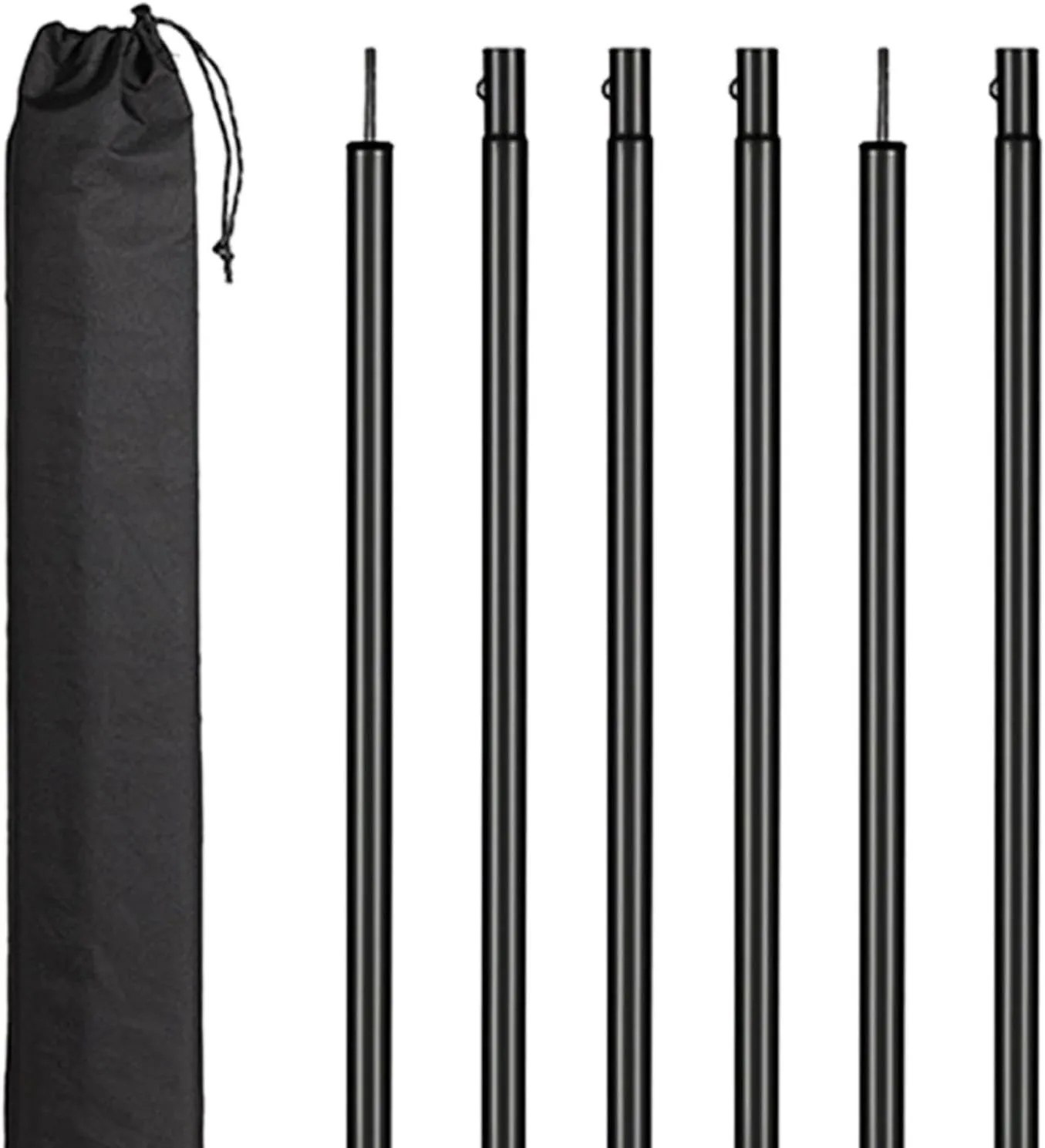 8 Pieces Tent Poles for Tarp Lightweight Accessories Camping Tarp Poles Set for Outdoor Hiking Rain Shelter Awning Canopy