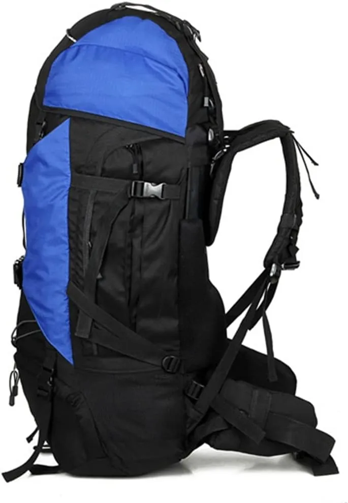 80L Multifunctional Outdoor Bag Large Capacity Backpack with Rain Cover Travel Backpack Mountaineering Travel Bag(E)
