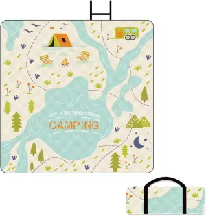 80"x60" Waterproof Picnic Blanket Large Outdoor Camping Blanket Foldable Picnic Camping Blanket Thicker Machine Washable Picnic Mat Portable Wearable for Picnics, Camping