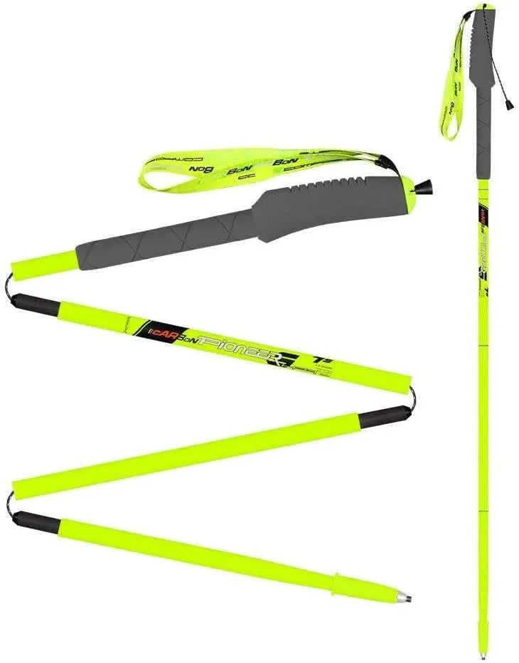 99% Carbon Fiber Ultralight Trekking Poles – Adjustable Collapsible Walking Sticks with Anti-Shock, EVA Ergonomic Handles, Quick Flip-Lock, Tungsten Steel Tip, 1pc Pack