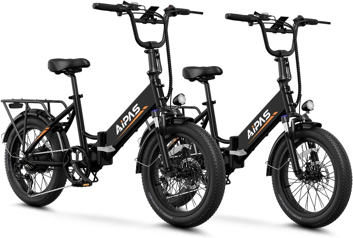 A2 Folding Electric Bike, 20'' Fat Tire Electric Bike with 750W Motor, 48V Removable Battery, 28MPH Max Speed, 62 Mile Range, Step-Through Frame and 7-Speed, 2PCS