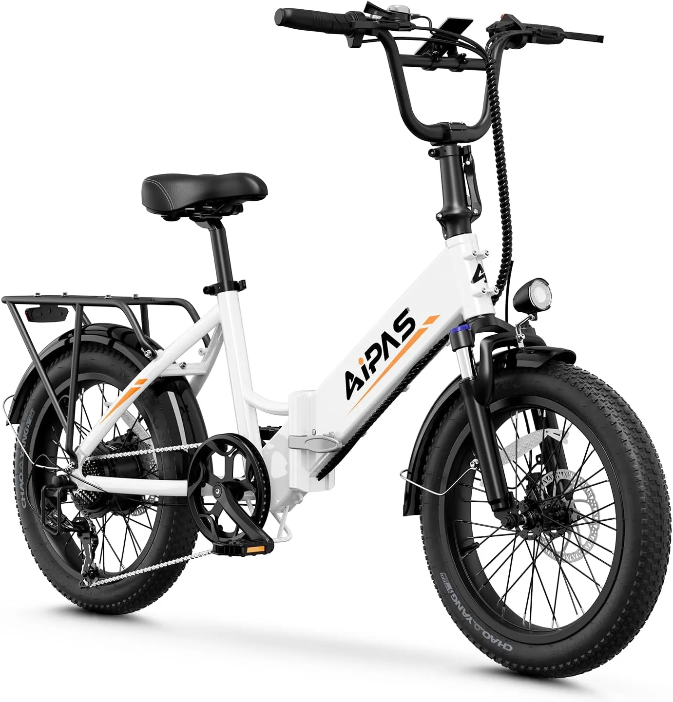 A2 Folding Electric Bike, 20'' Fat Tire Electric Bike with 750W Motor, 48V Removable Battery, 28MPH Max Speed, 62 Mile Range, Step-Through Frame and 7-Speed
