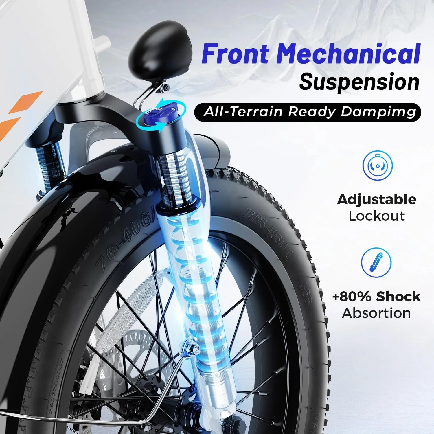 A2 Folding Electric Bike, 20'' Fat Tire Electric Bike with 750W Motor, 48V Removable Battery, 28MPH Max Speed, 62 Mile Range, Step-Through Frame and 7-Speed
