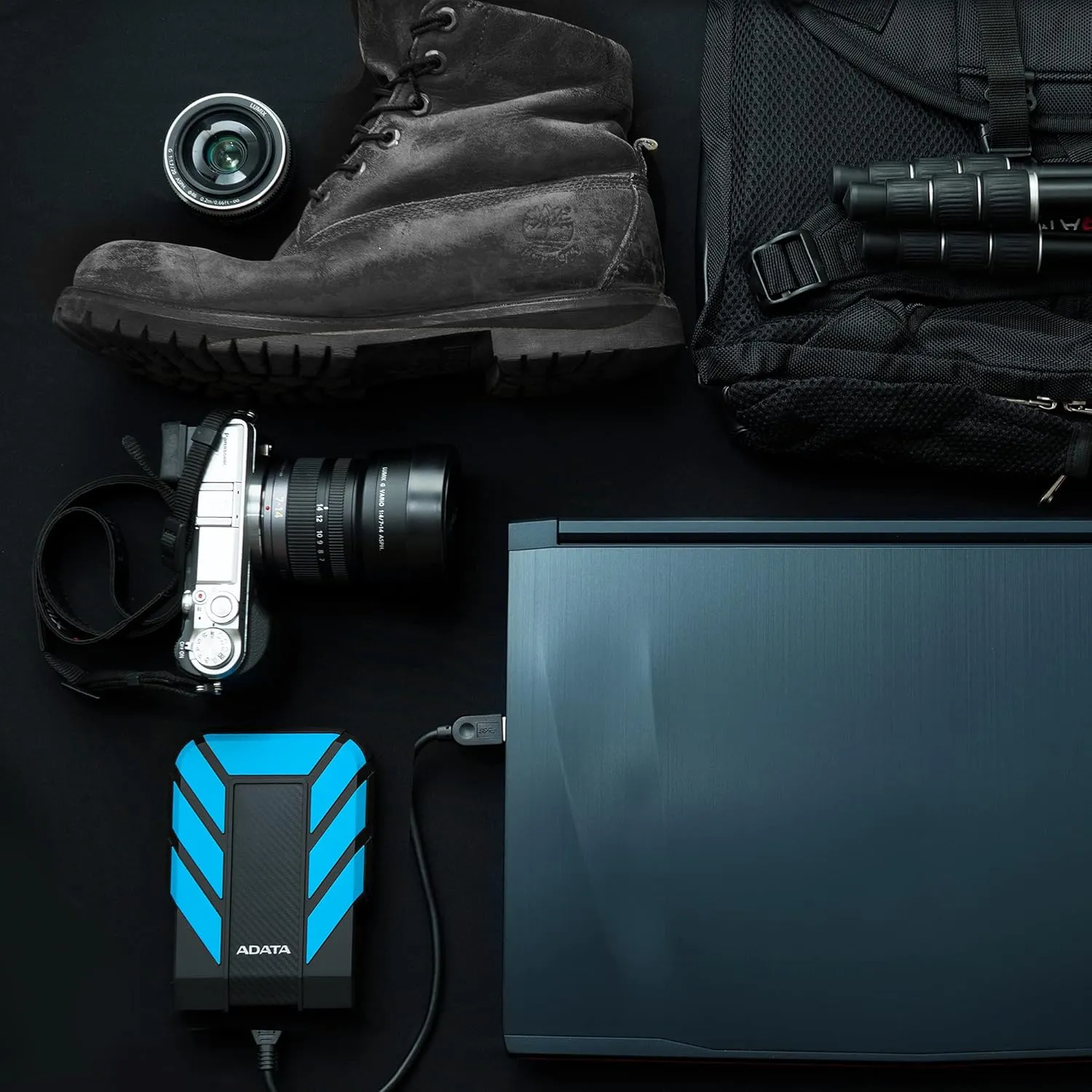 ADATA HD710 Pro 2TB USB 3.1 IP68 Waterproof/Shockproof/Dustproof Ruggedized External Hard Drive, Blue (AHD710P-2TU31-CBL)