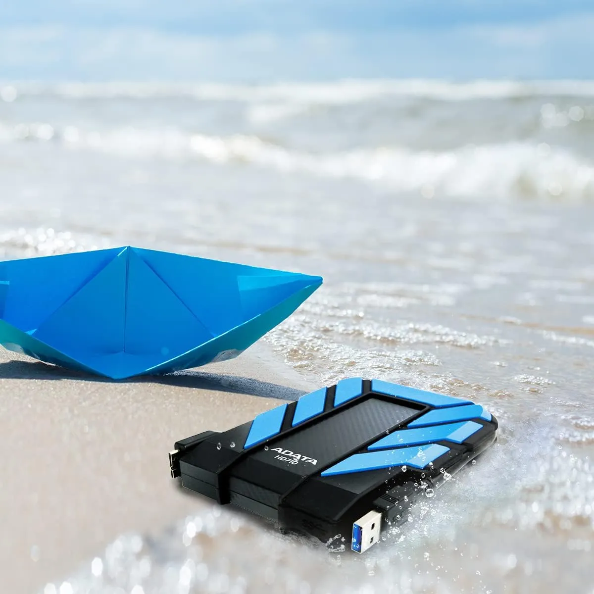 ADATA HD710 Pro 2TB USB 3.1 IP68 Waterproof/Shockproof/Dustproof Ruggedized External Hard Drive, Blue (AHD710P-2TU31-CBL)