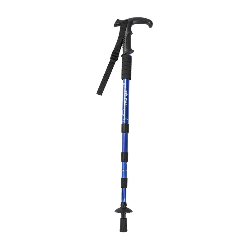 Adjustable High-Strength Alloy Trekking Pole with Wood Handle