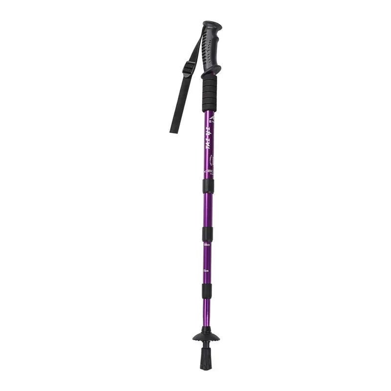 Adjustable High-Strength Alloy Trekking Pole with Wood Handle